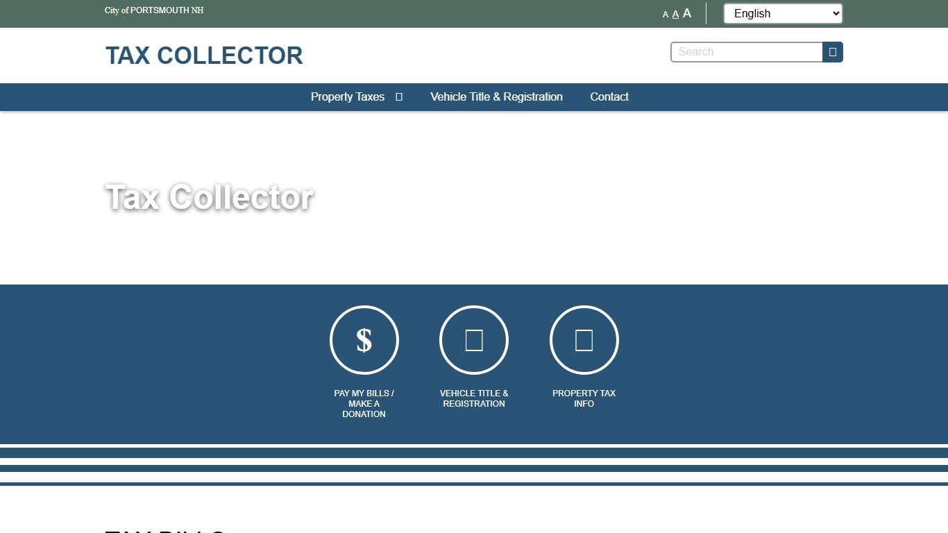 Tax Collector City of Portsmouth