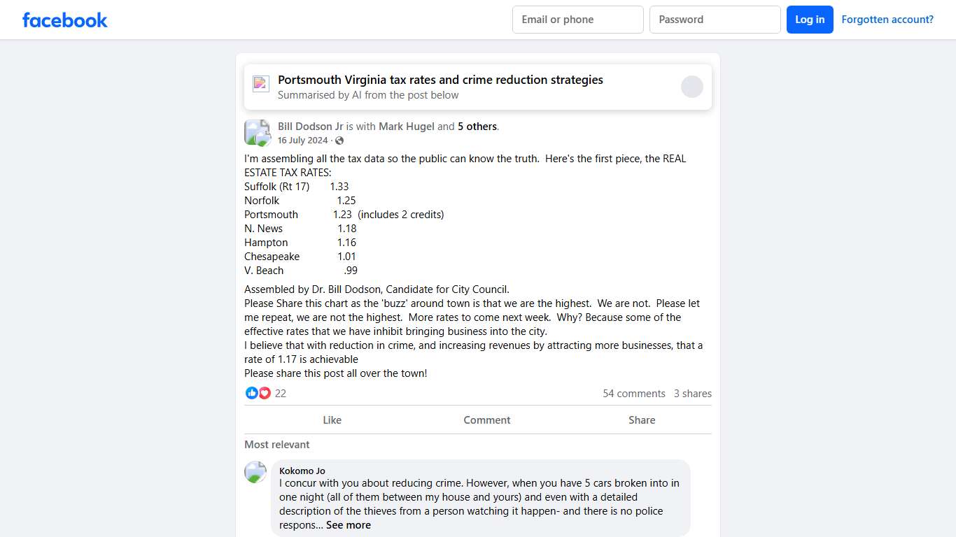 Voices of Portsmouth, VA I'm assembling all the tax data so the public can know the truth Facebook