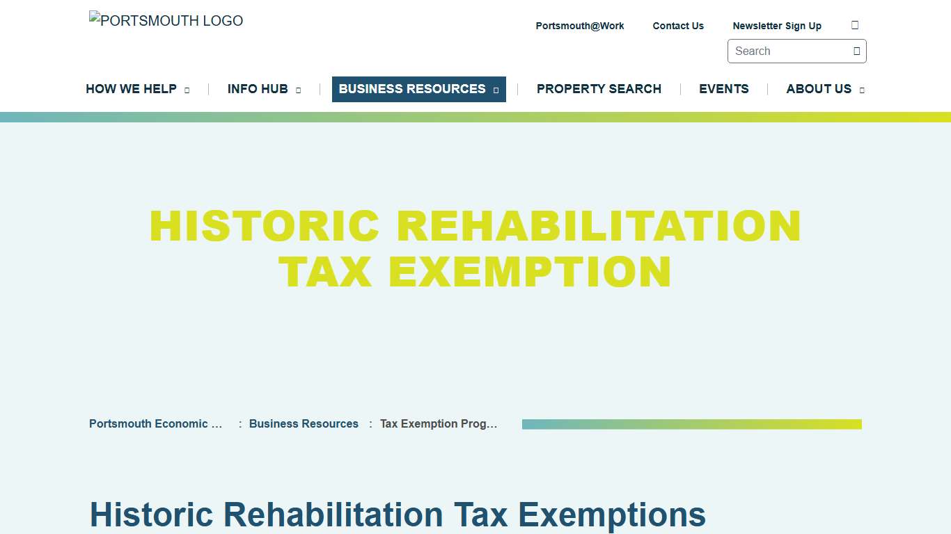 Historic Rehabilitation Tax Credits Portsmouth Economic Development